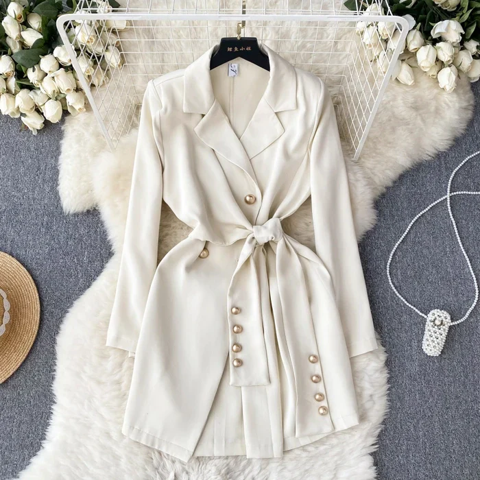 Front Knot Coat Dress - Image 3