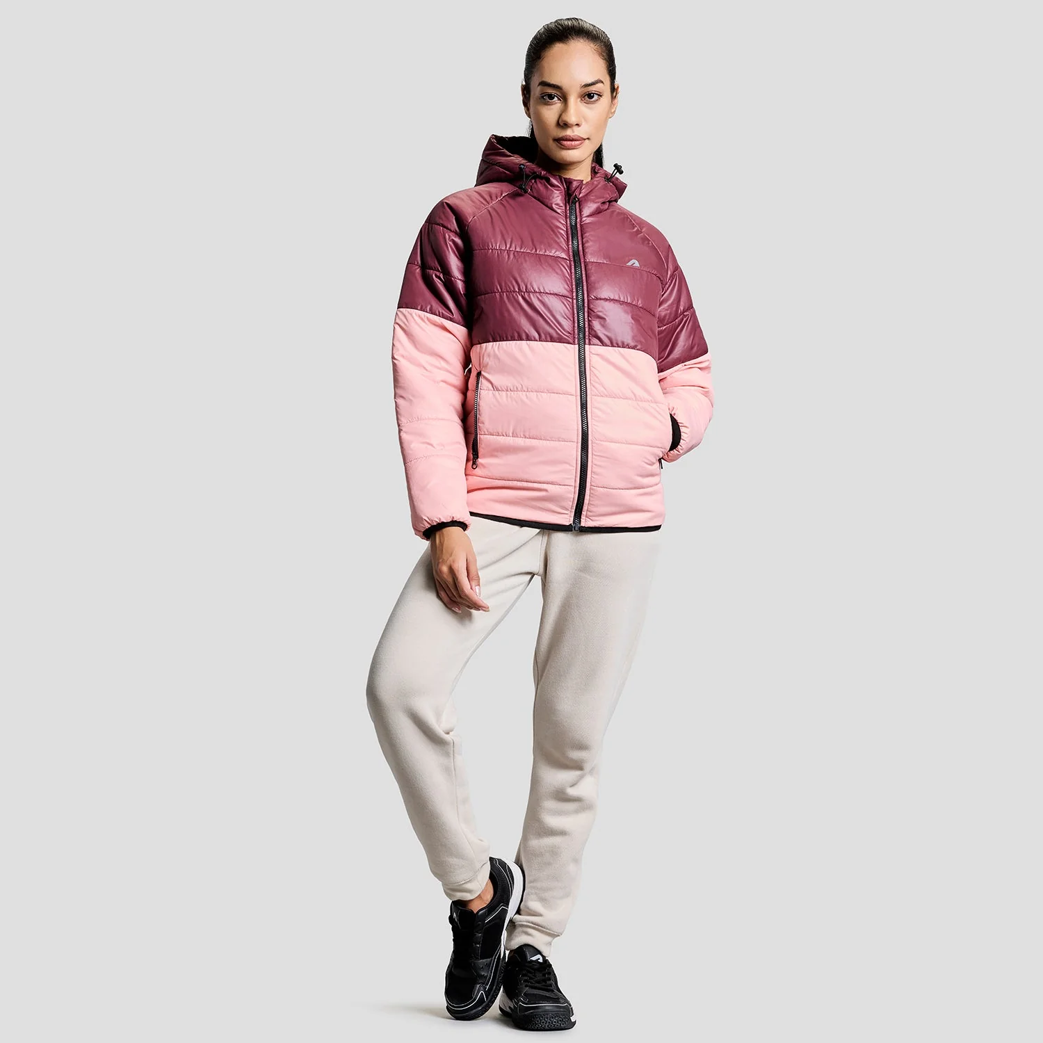 Frost Womens Puffer Jacket - Wine/Pink - Image 4