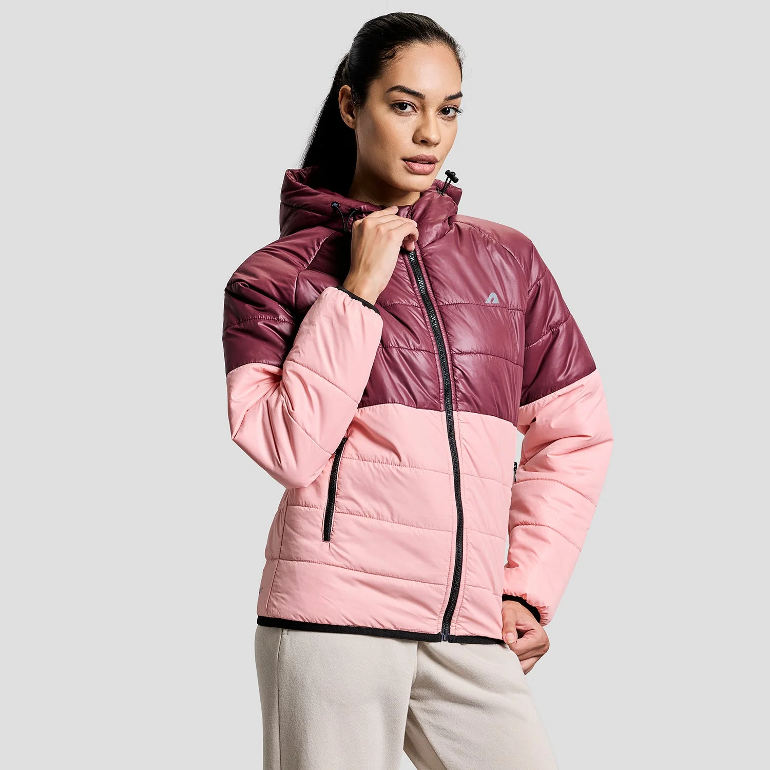 Frost Womens Puffer Jacket - Wine/Pink - Image 7
