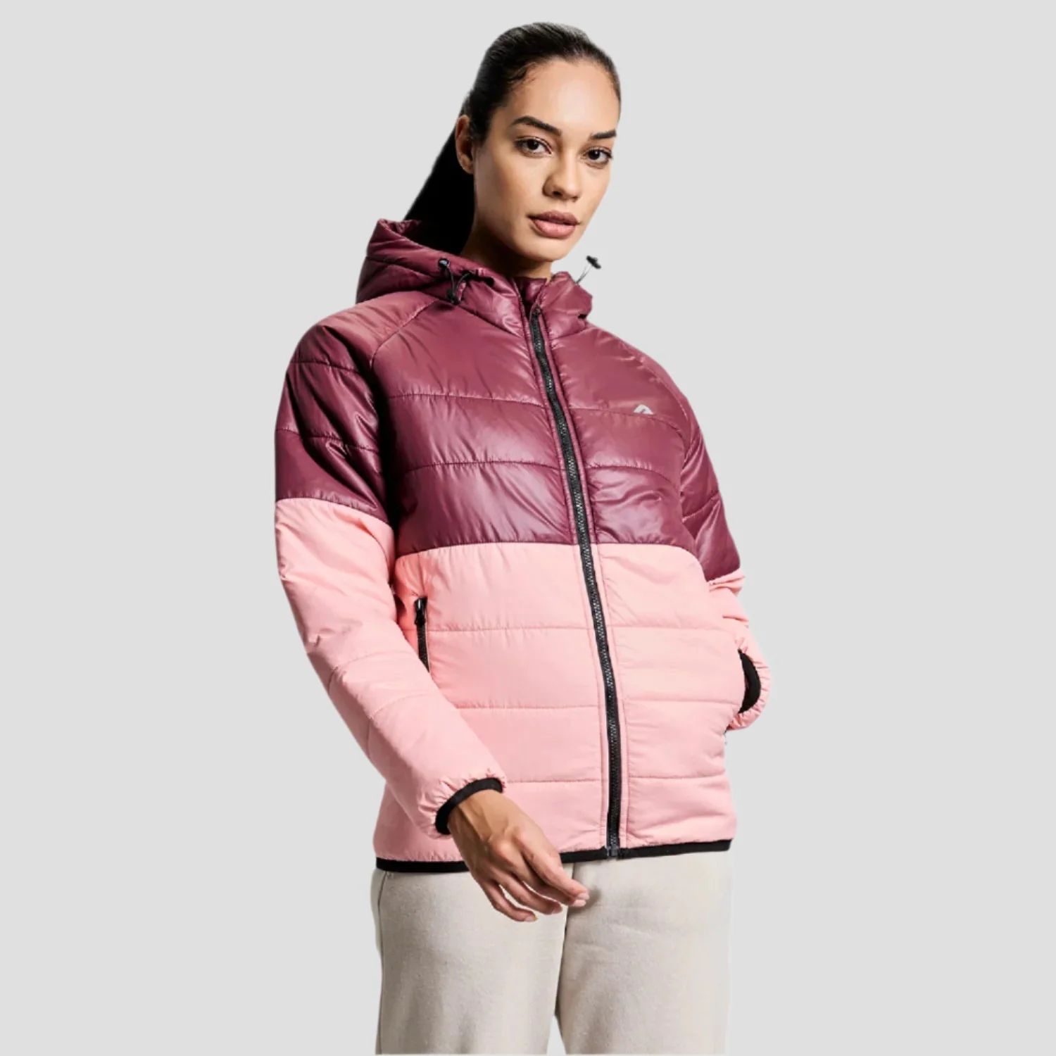 Frost Womens Puffer Jacket - Wine/Pink - Image 9