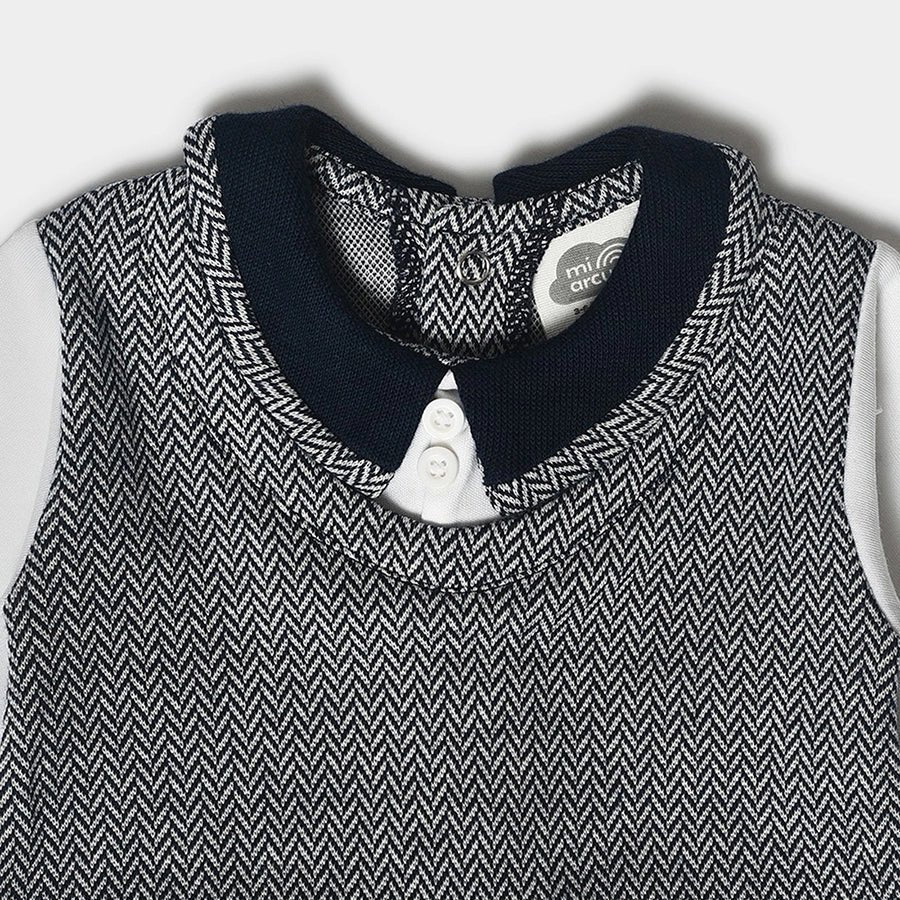 Frosty'Z Interlock Jacquard Overall Infant Babysuit Set - Image 4