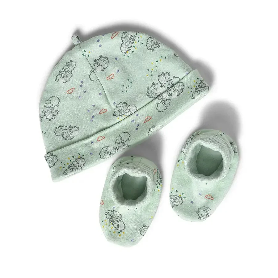 Frosty'Z Knitted Baby Interlock Cap & Booties Set
