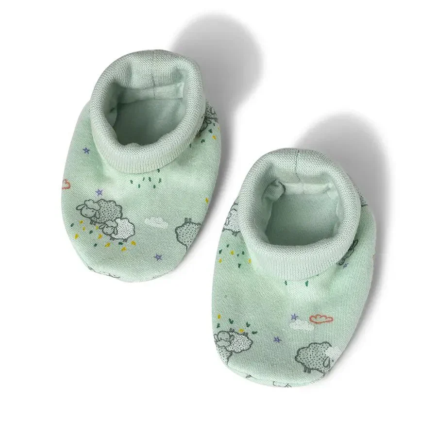 Frosty'Z Knitted Baby Interlock Cap & Booties Set - Image 4