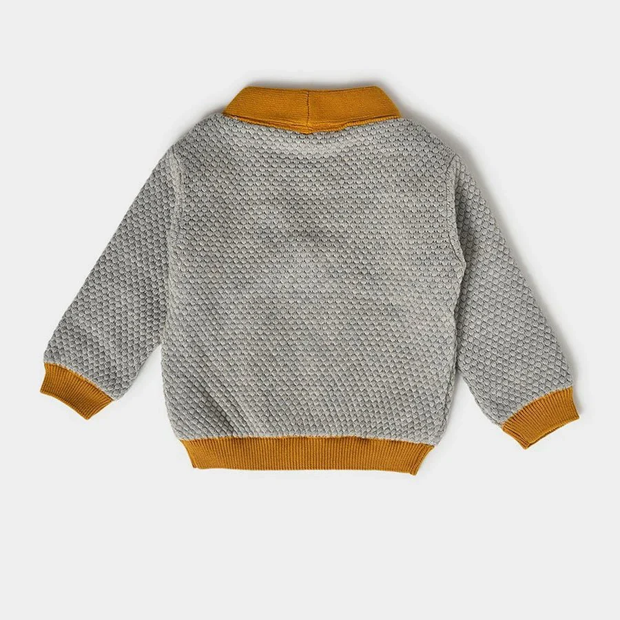 Frosty'Z Popcorn Knitted Baby Cardigan Sweater - Image 3