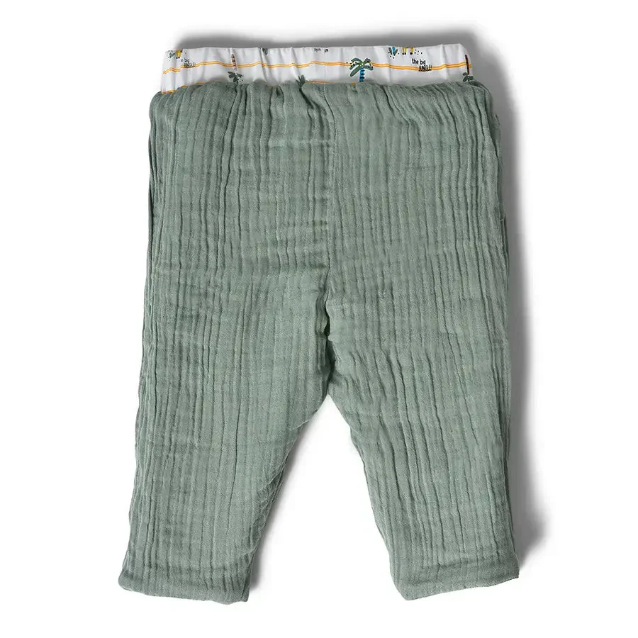 Frosty'Z Woven - 2L Muslin Reversible Baby Pants - Image 4