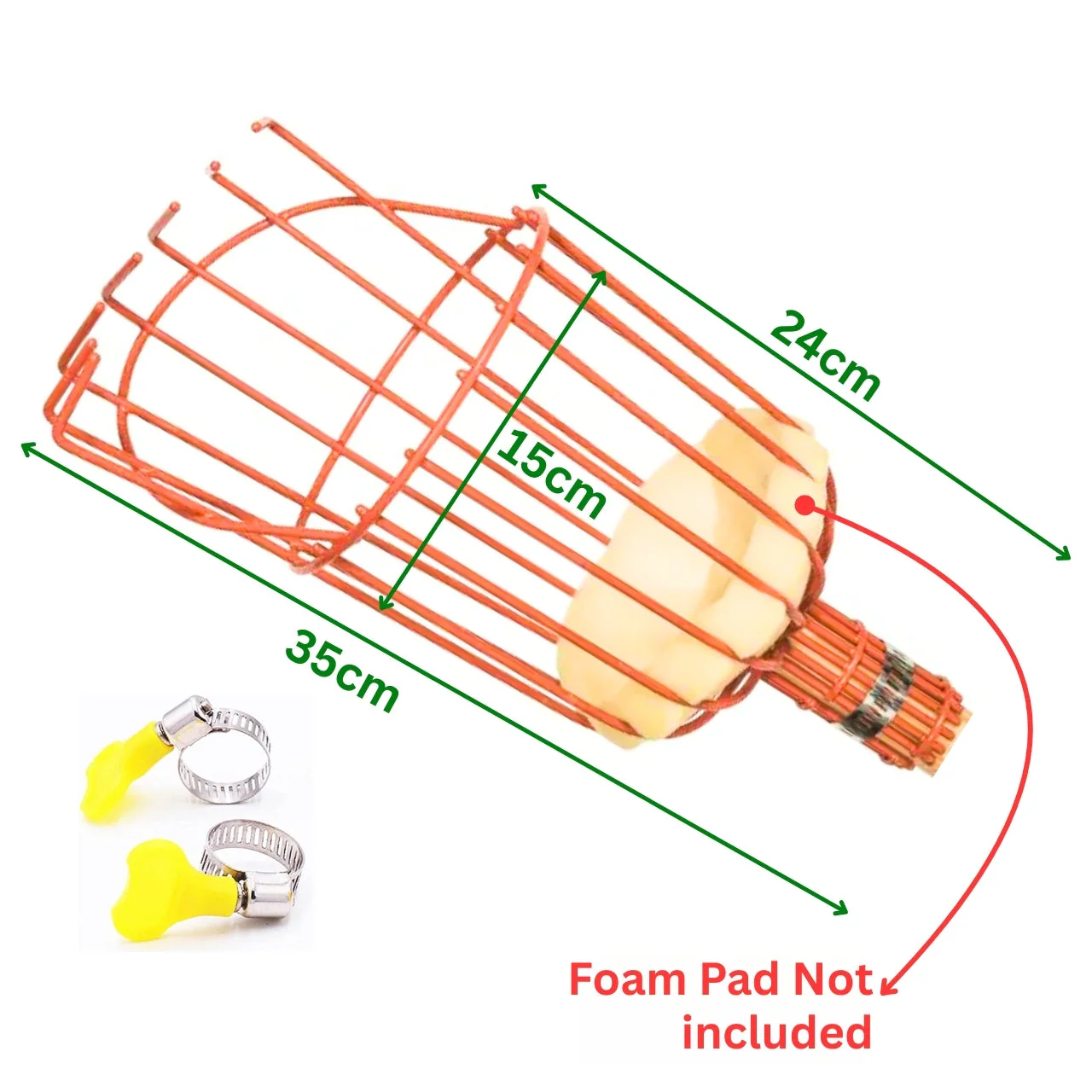 Fruit Picker Tool with Adjustable Pole Fixing Clamp - Image 2