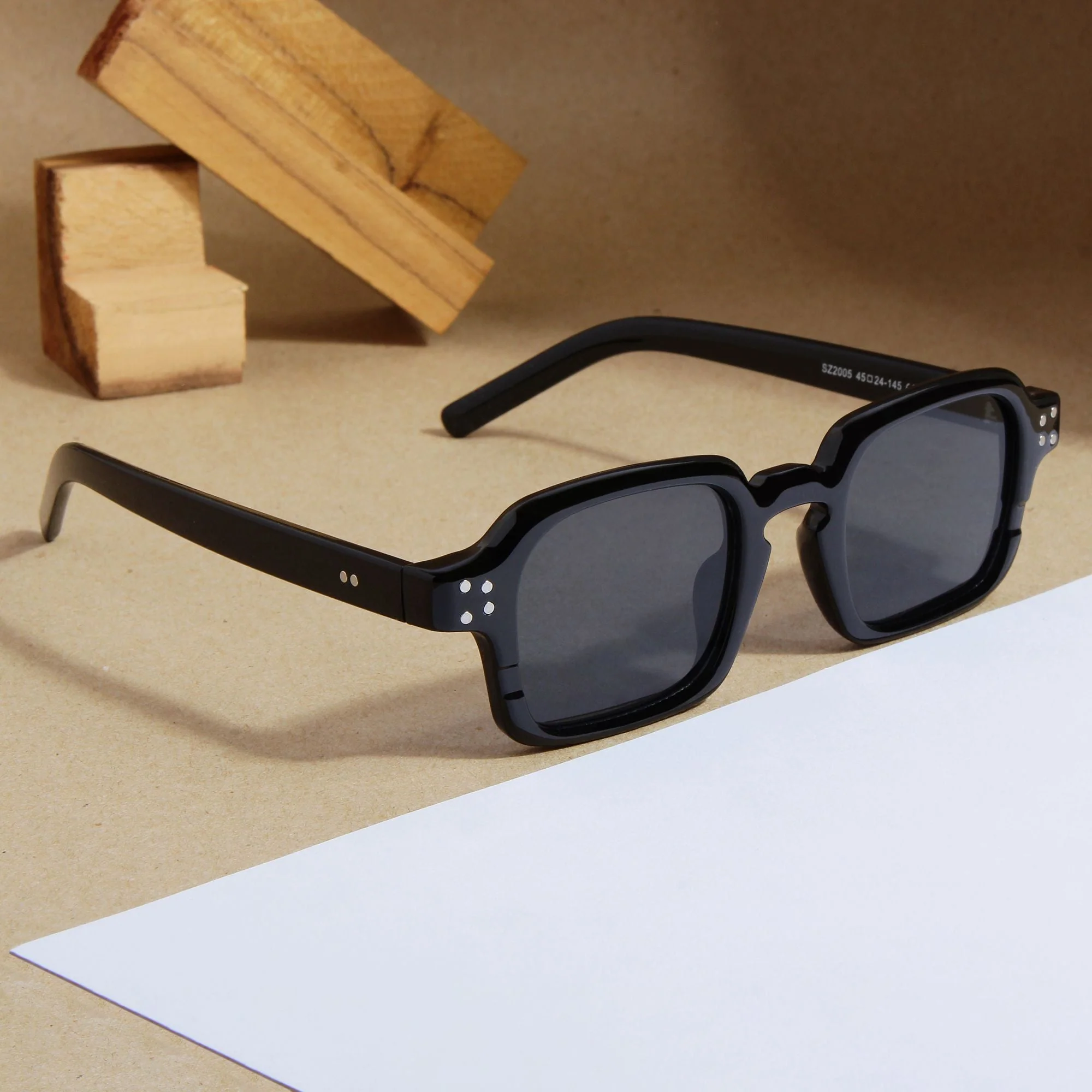 Full Black SZ 2005 Square Sunglasses
