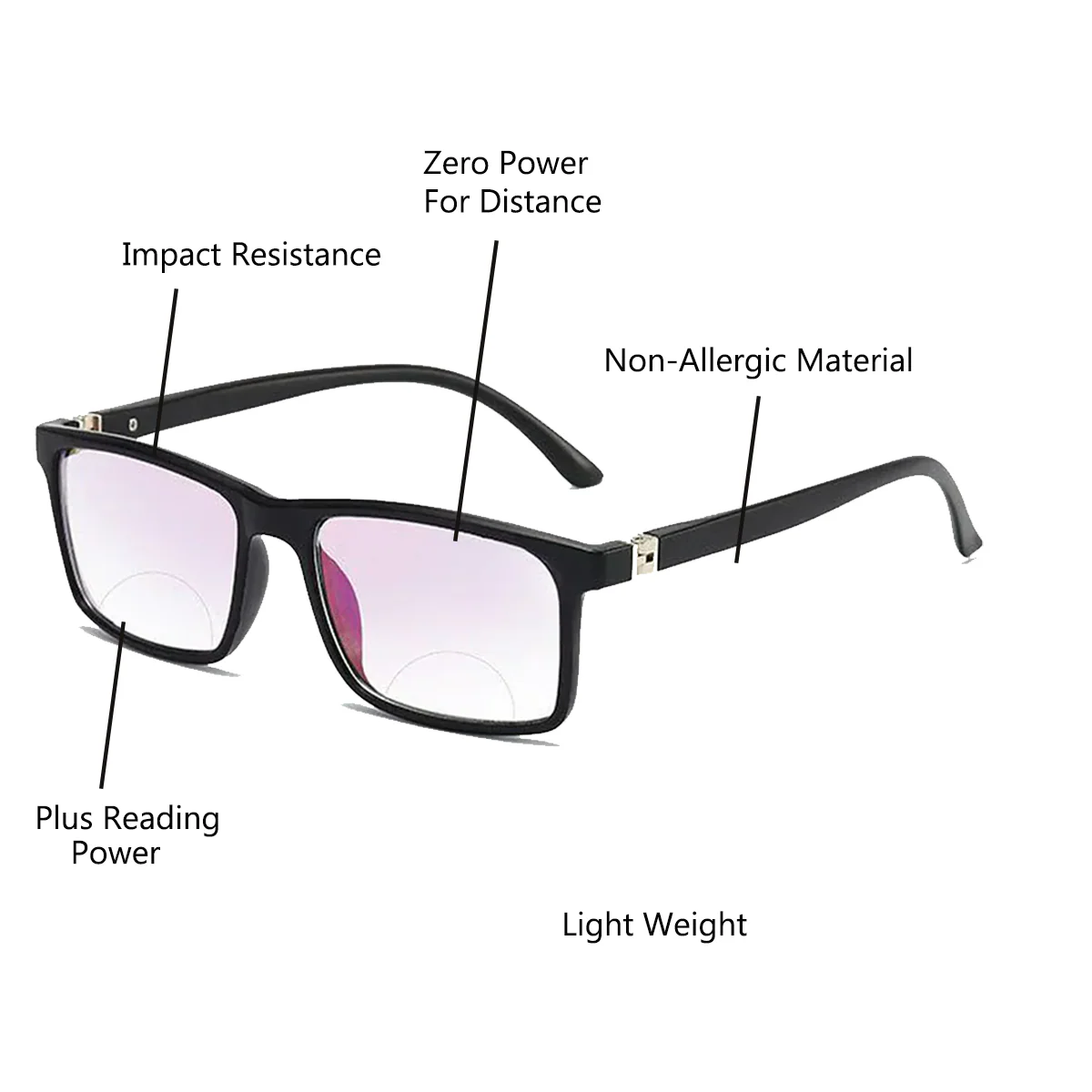 Full Frame Bifocal flexible intelligent Zoom Reading Glasses (3BFRG1) - Image 7