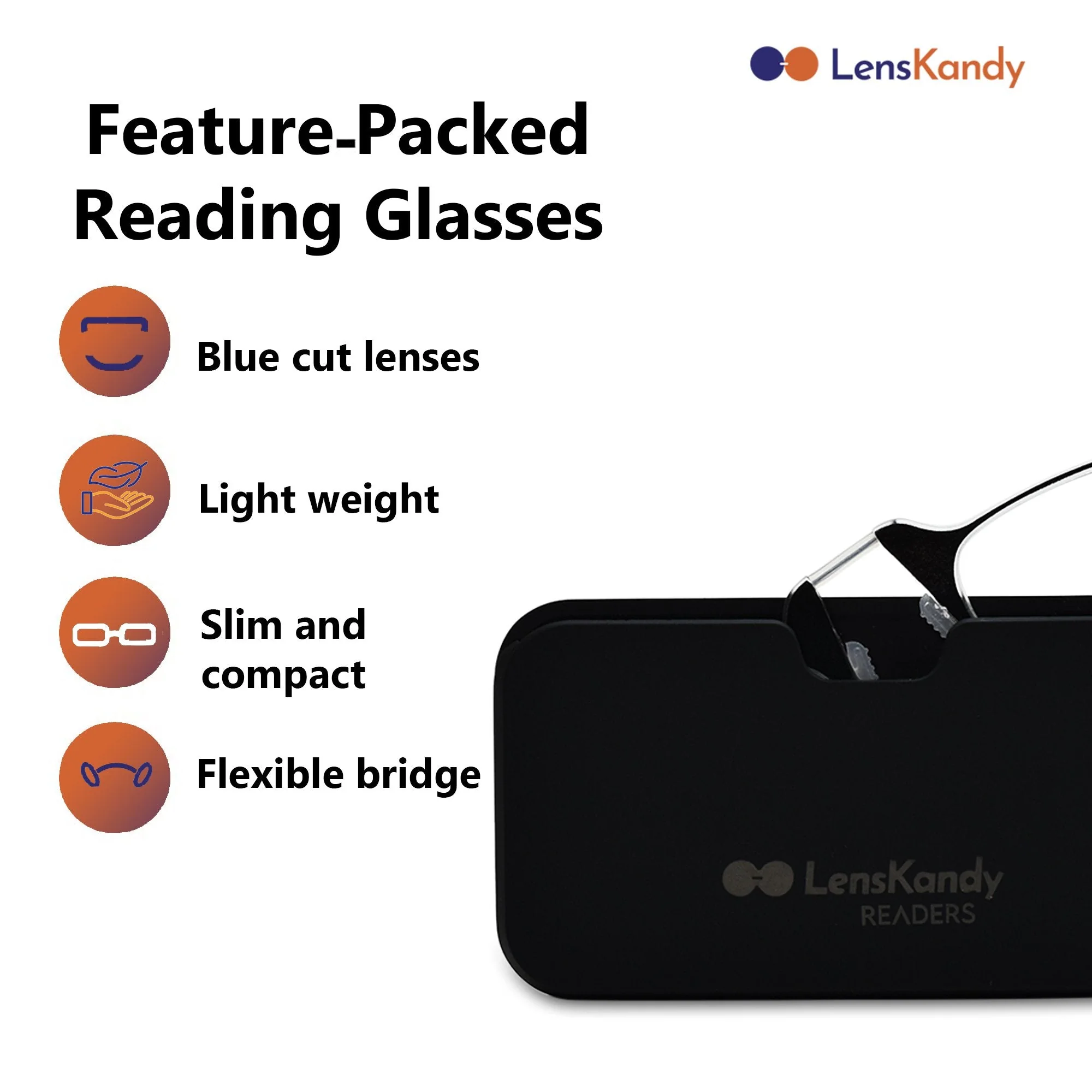 Full frame Rectangle Reading Glasses For Men & Women - Image 5