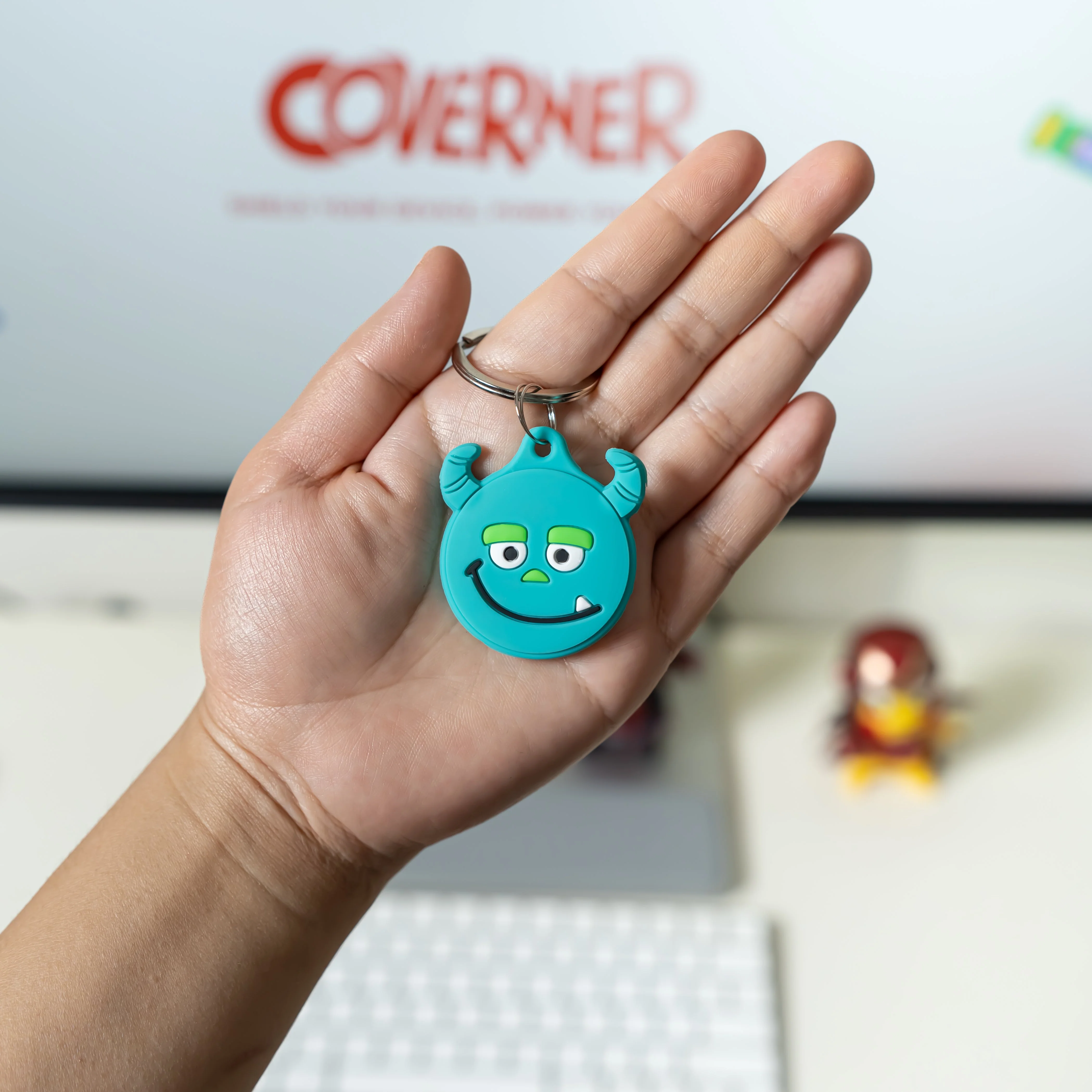 Funny Ghost - Premium Silicone AirTag Case with Keychain – Washable, Durable & Stylish Protection - Coverner India