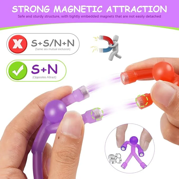 Funny Magnetic Man Toy Set for Refrigerator, Office, Whiteboard Decoration - Image 3
