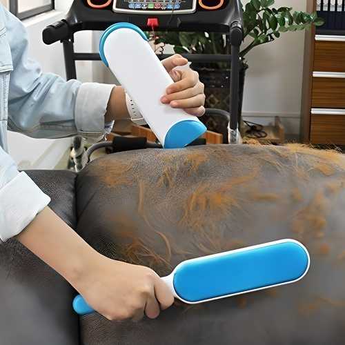 FurSweep: Reusable Pet Hair & Lint Remover Brush with Self-Cleaning Base for Clothes, Furniture & Car Upholstery - Image 2
