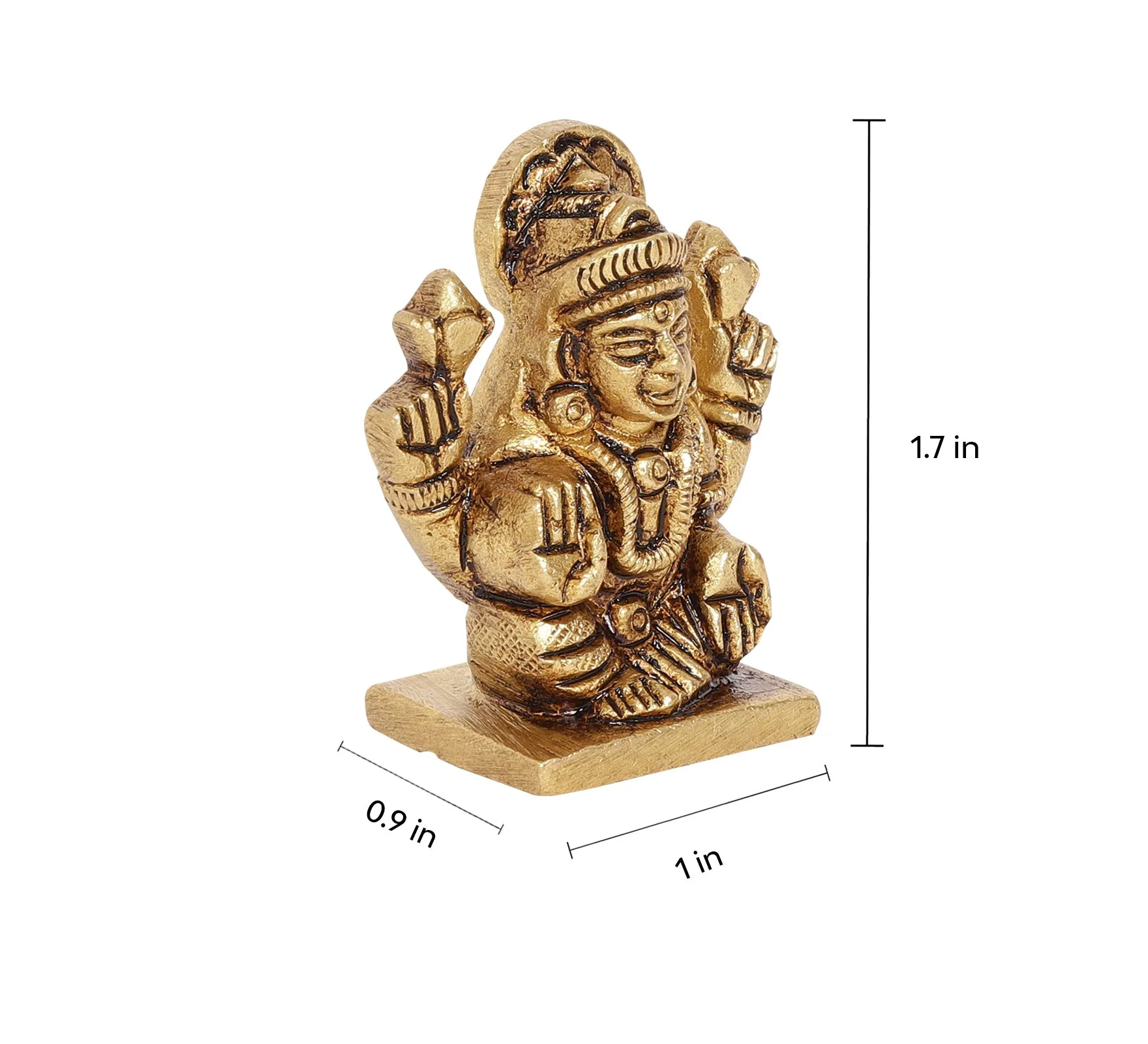 Gaja Lakshmi Brass Idol | 100% Pure Brass | Antique Finish - Image 10