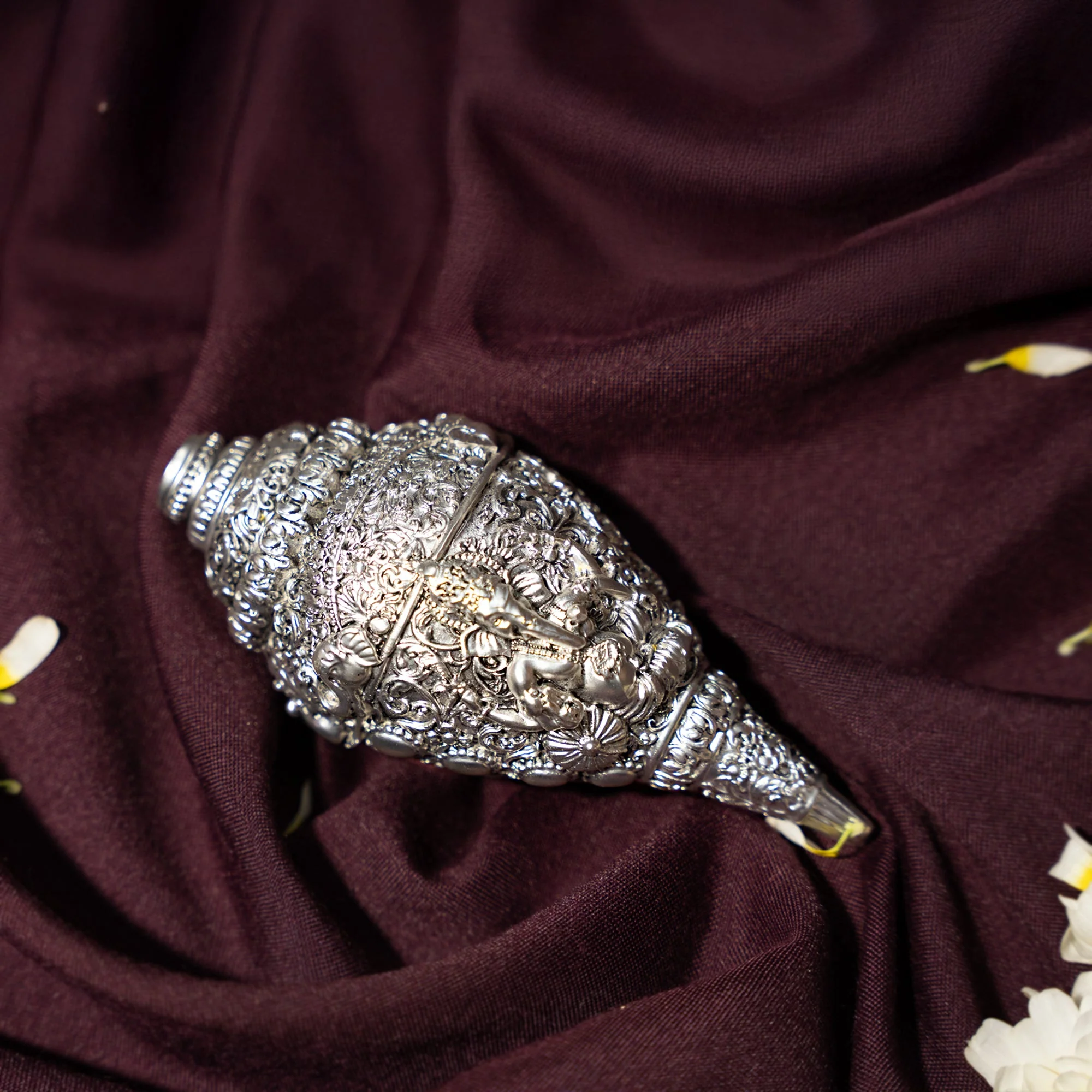 Ganesh Shankh Silver Plated - Image 3