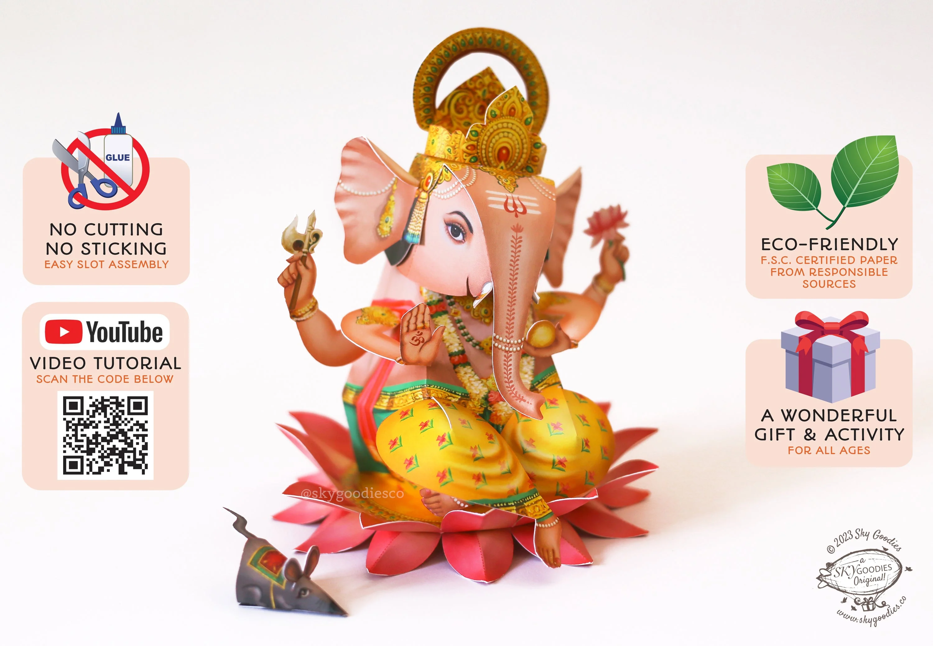 Ganesha DIY Paper Craft Kit - Image 2