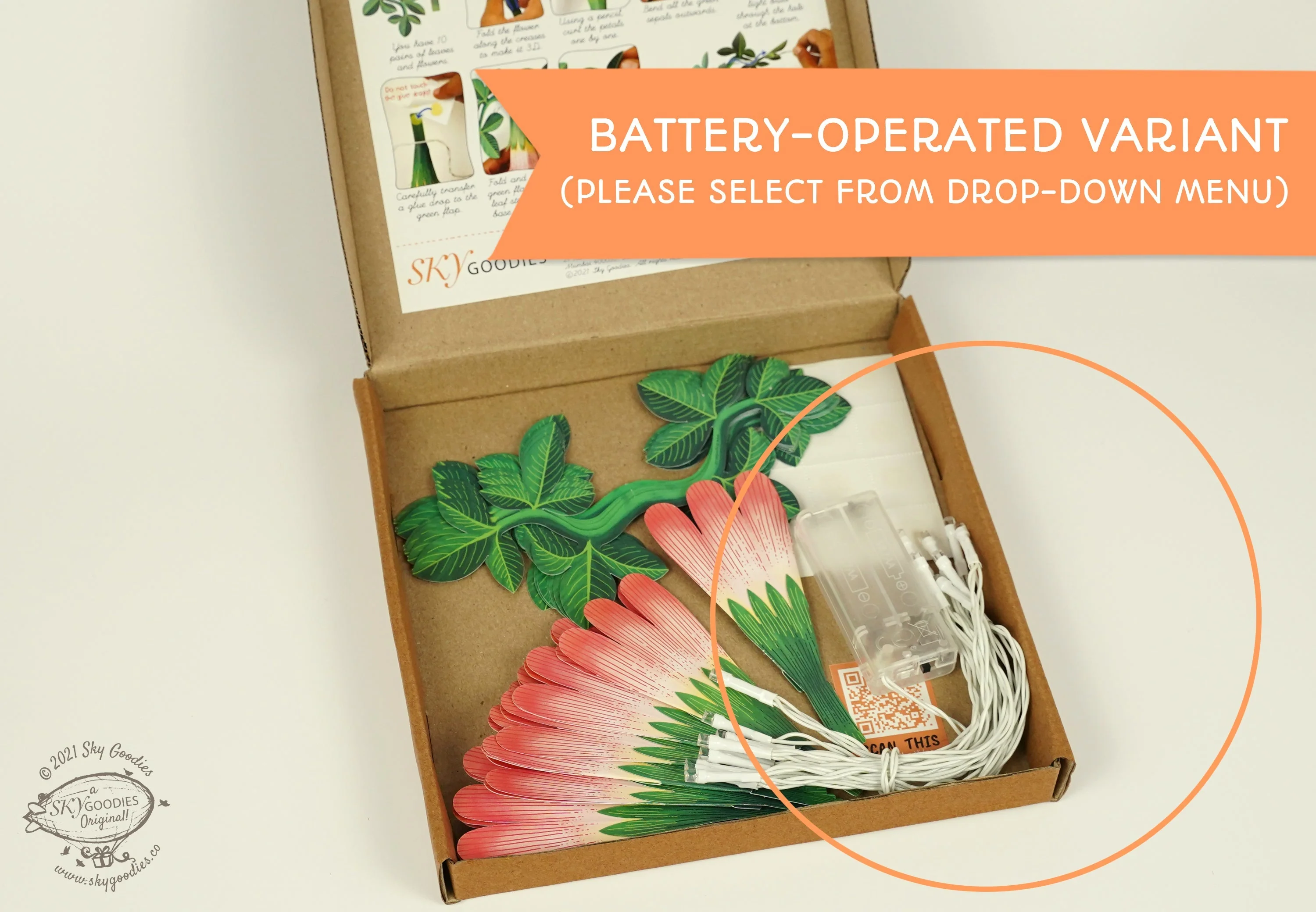 Ganpati Decor Combo Saver 2 - DIY Ganpati + 2 Flower Fairy Lights + 24 Butterflies - Image 12