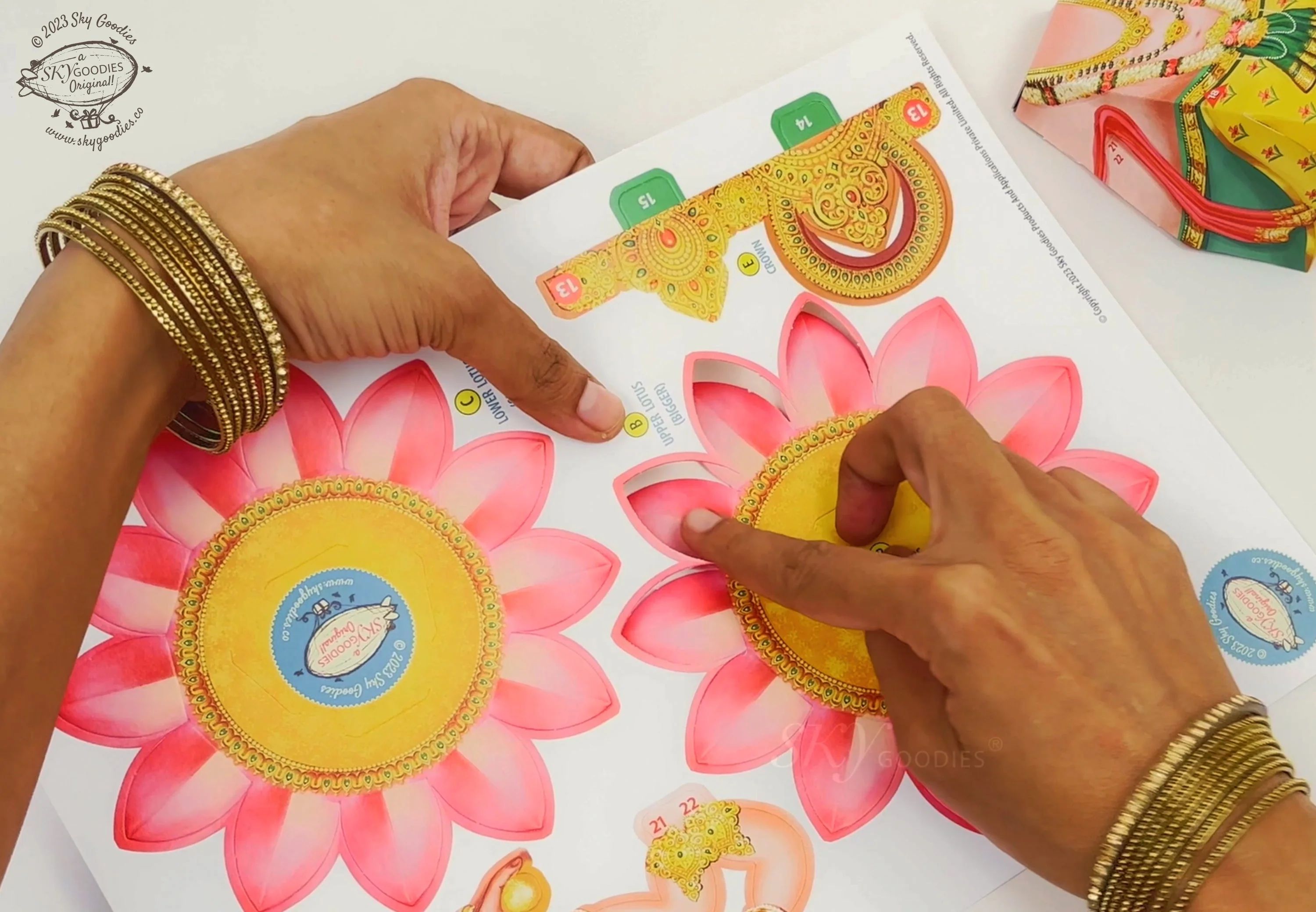 Ganpati Decor Combo Saver 2 - DIY Ganpati + 2 Flower Fairy Lights + 24 Butterflies - Image 6