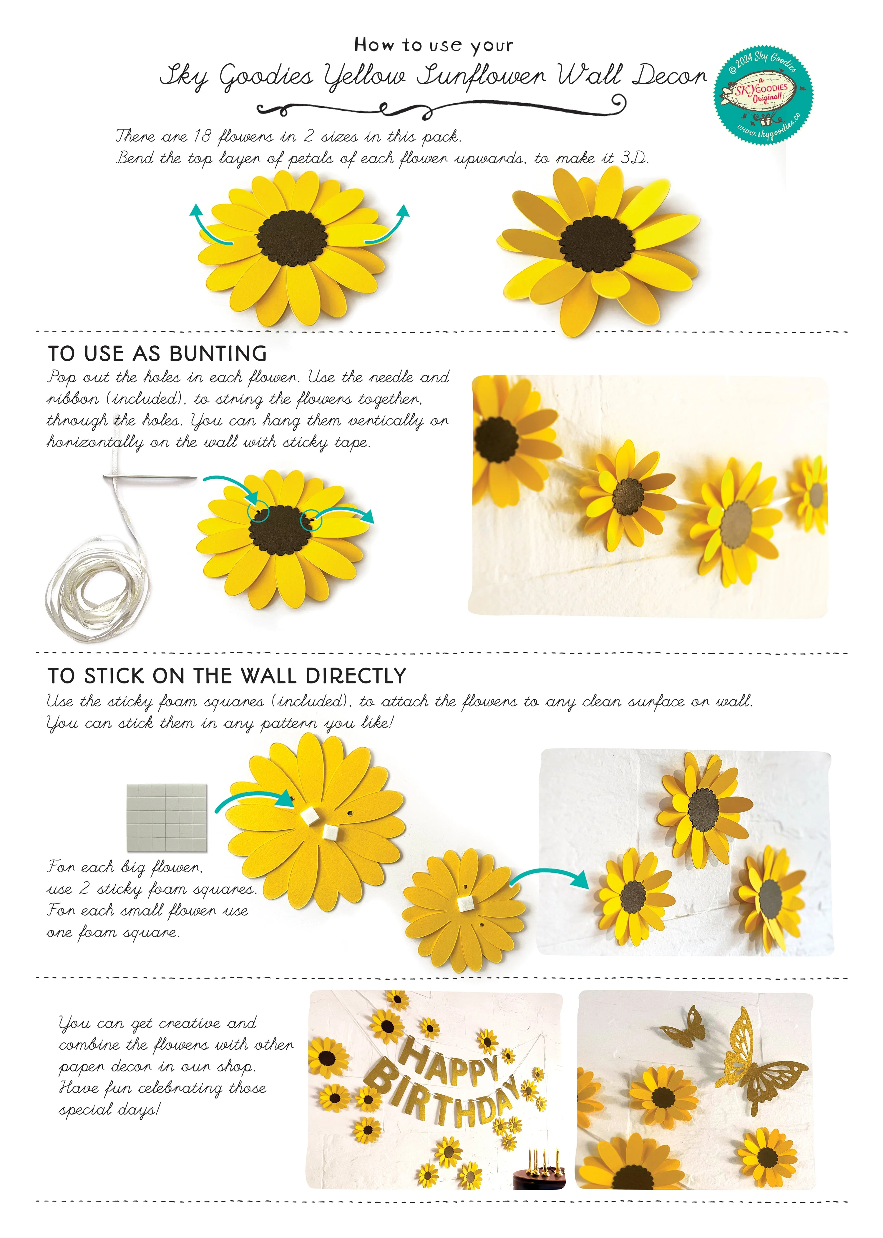 Ganpati Decor Combo Saver 5 - DIY Ganpati + 36 Sunflowers + 2 Banana Trees - Image 13