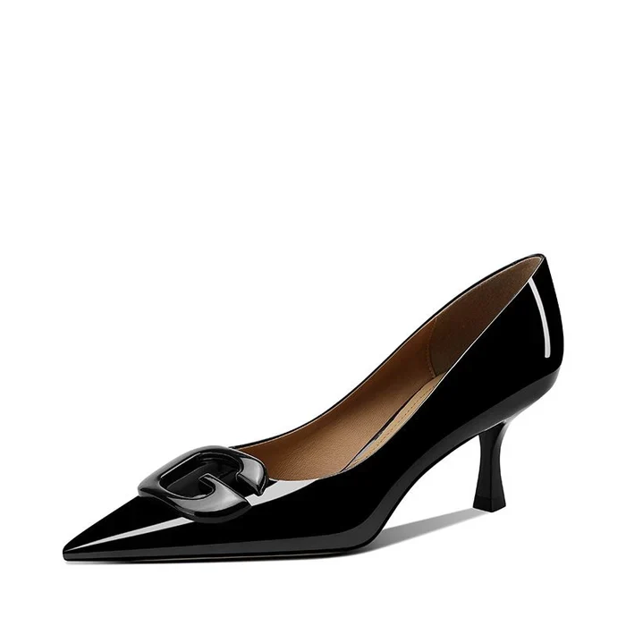 Genome Kitten Heel Pumps -SL - Image 4