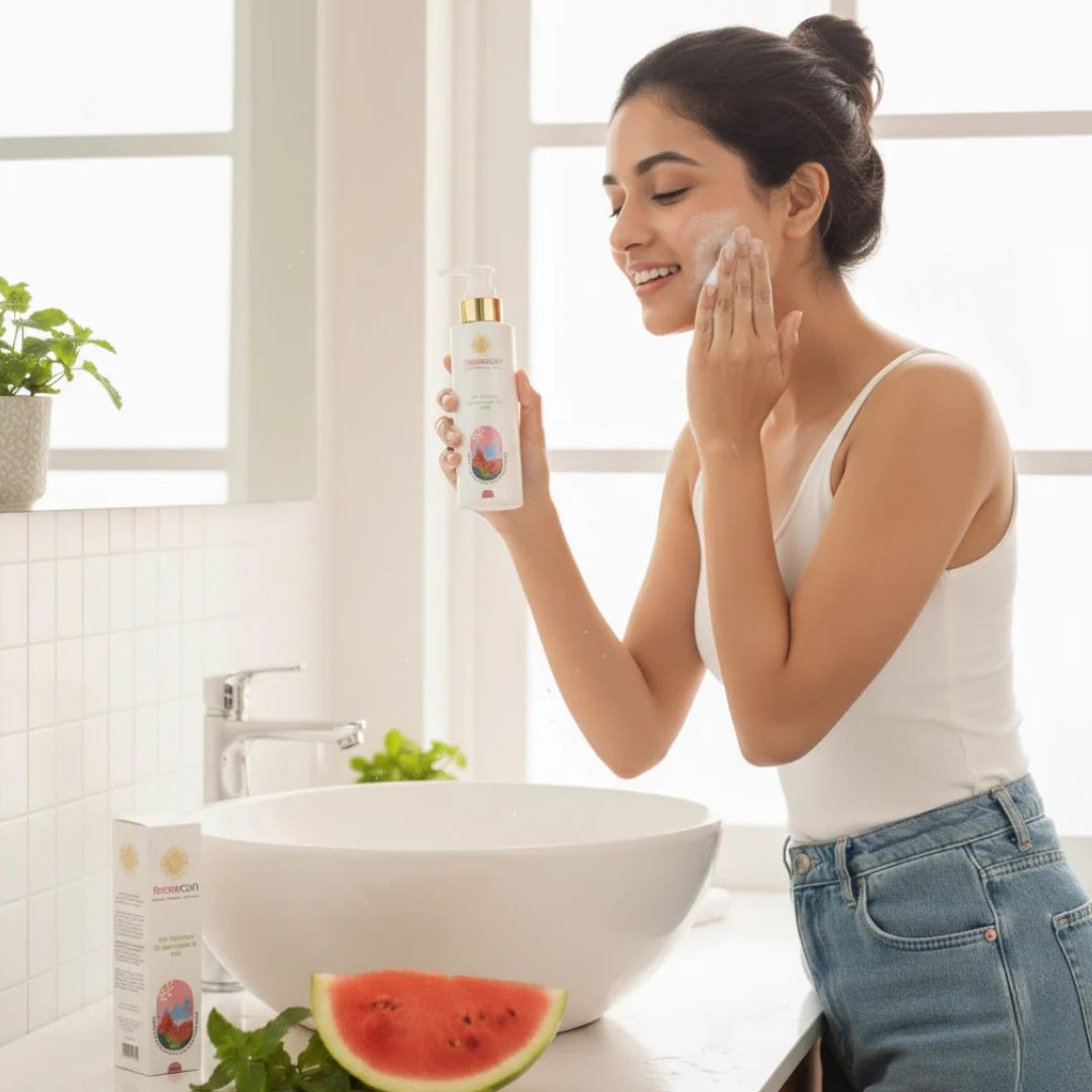 Gentle Face Wash with Watermelon & Mint - Image 2