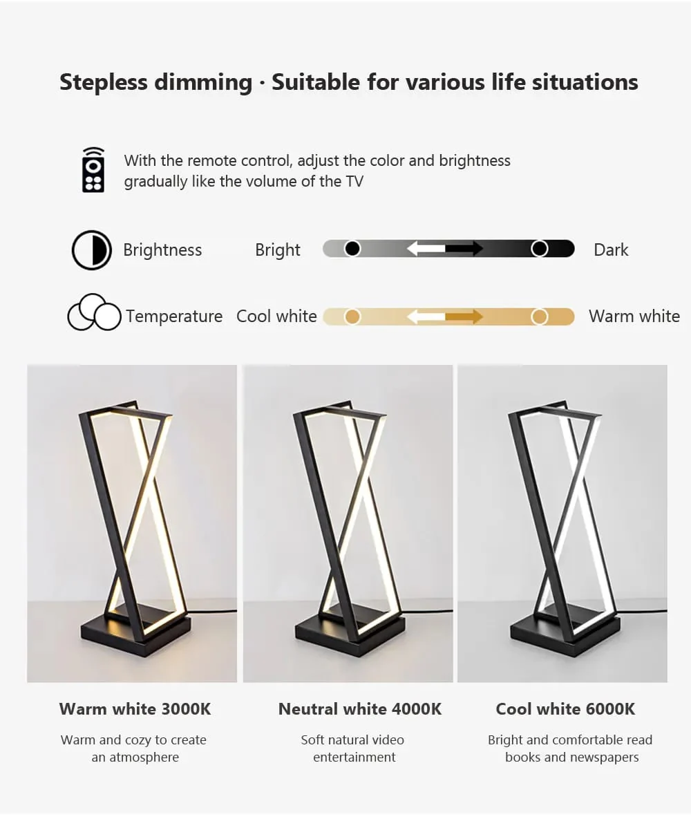 Geomatry style metal table lamp - Image 5