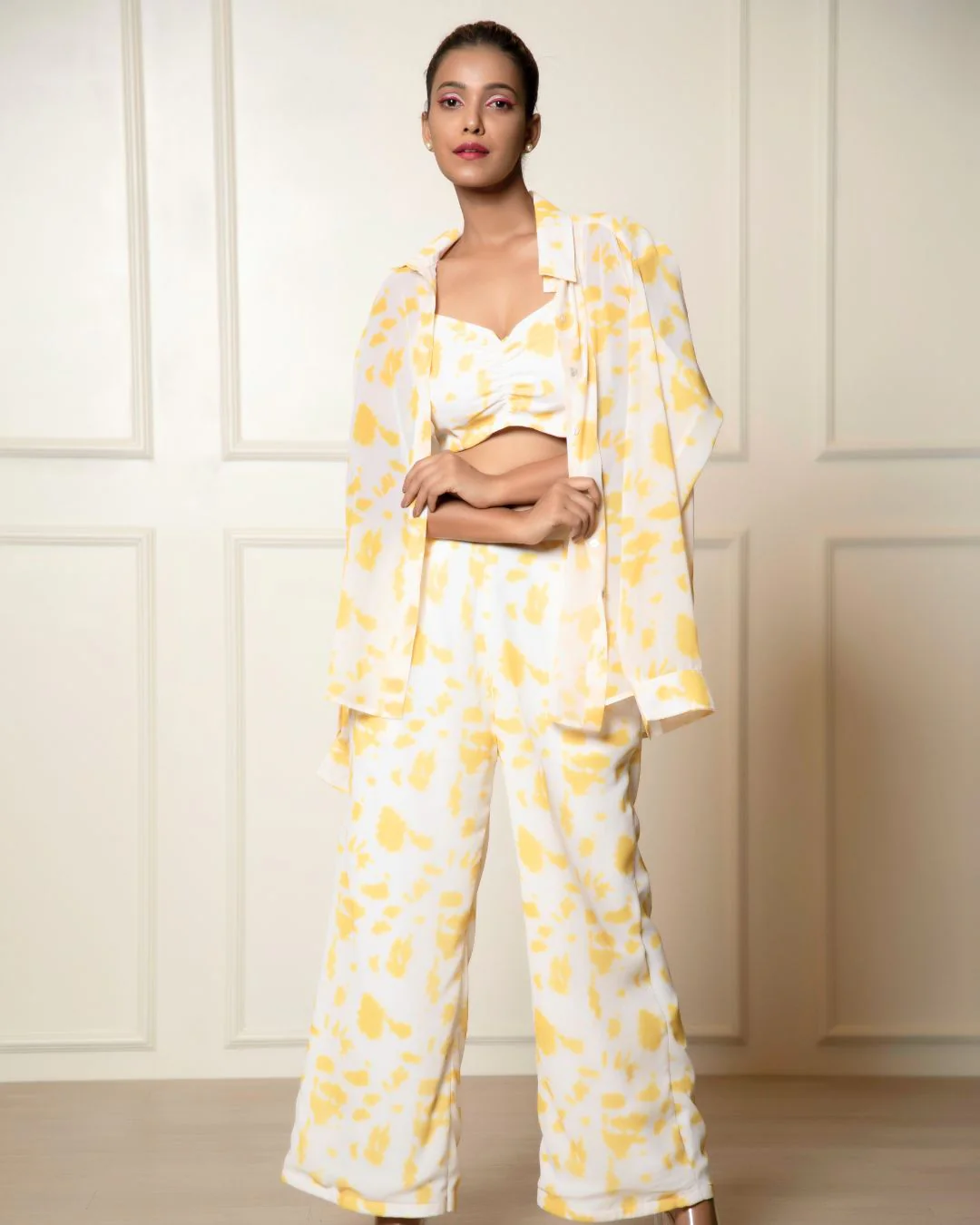 Georgette Printed 2 piece Shirt and Pant Coord Set - Image 7
