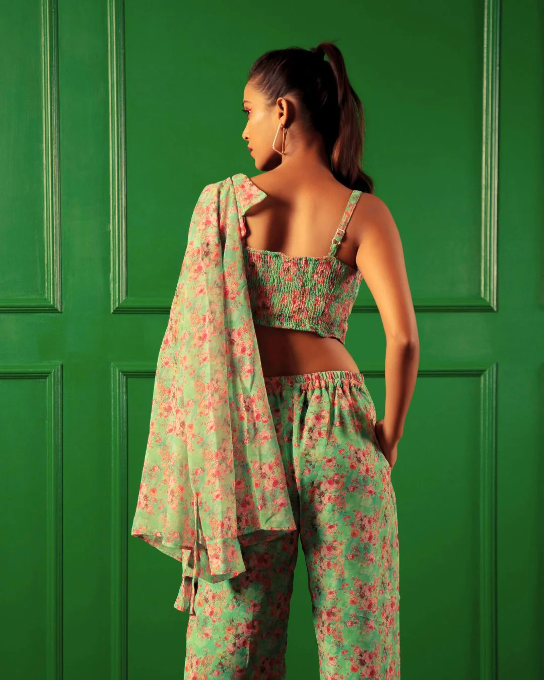 Georgette Printed 3 piece Co-ord With Shirt - Image 16