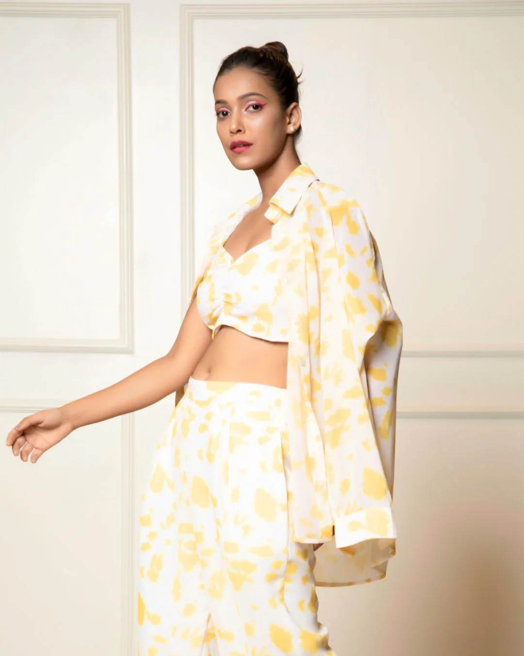 Georgette Printed 3 piece Co-ord With Shirt - Image 8