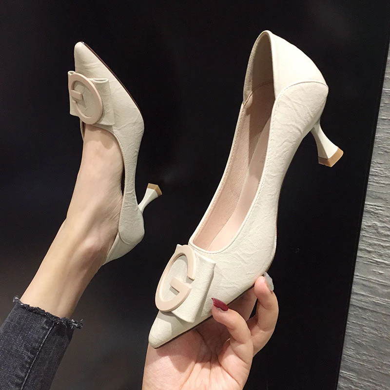 Georgina Buckle Kitten Heels