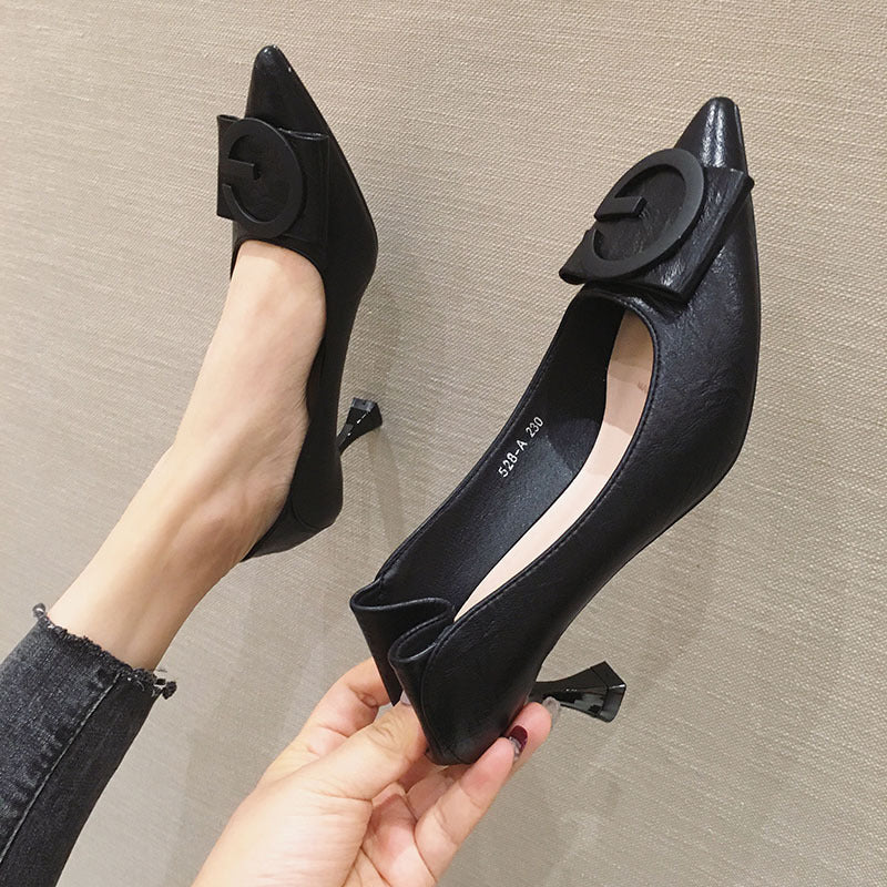 Georgina Buckle Kitten Heels - Image 4