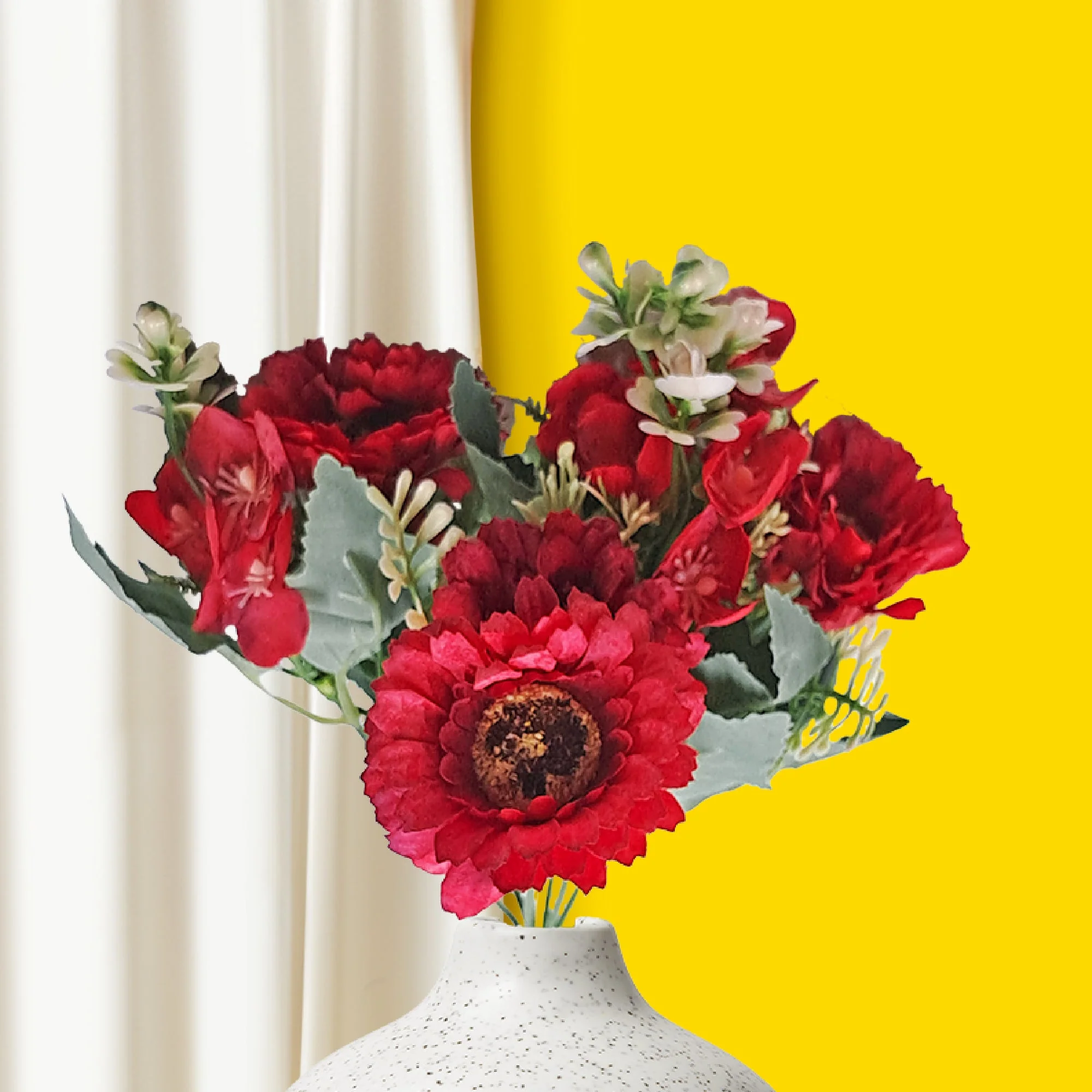 Gerberas And Fern Artificial Flowers - Image 10