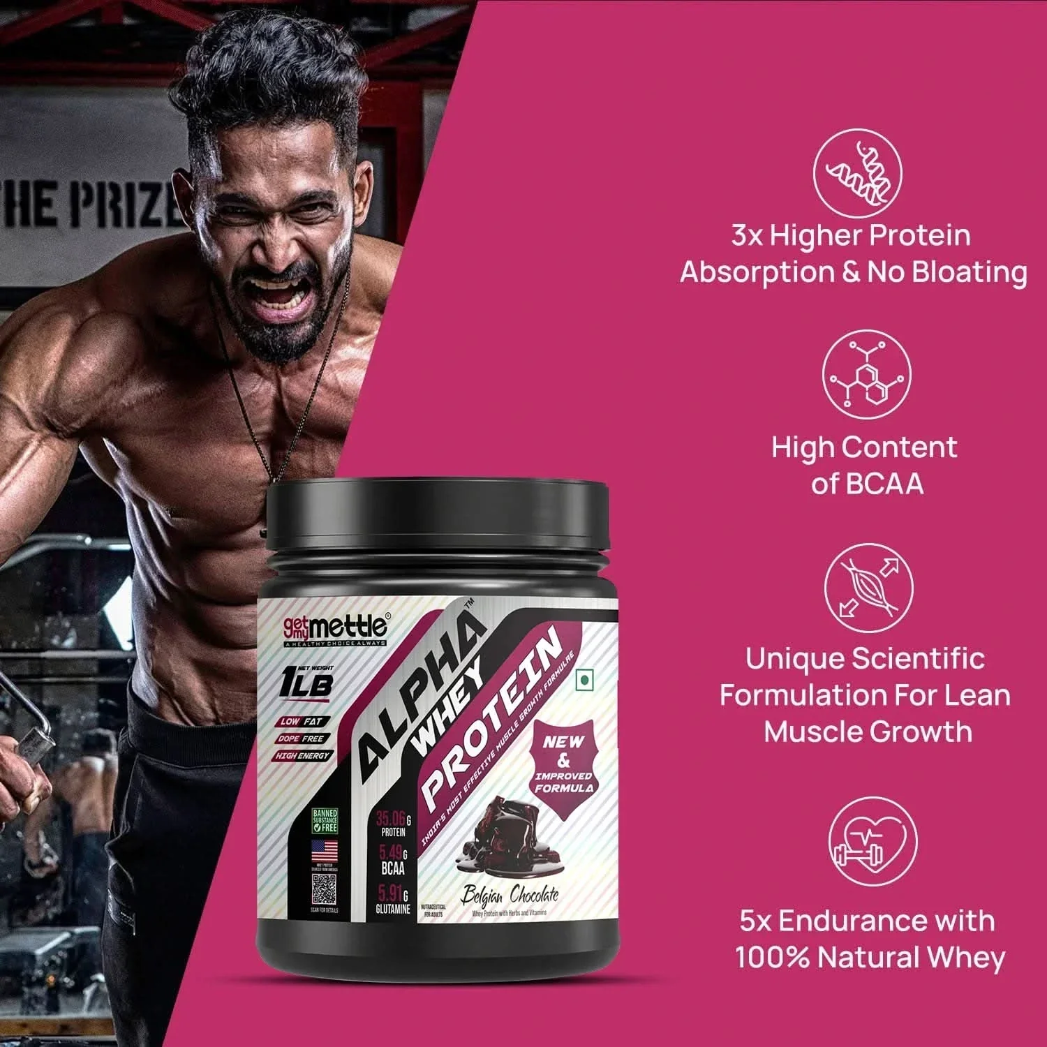 GetmyMettle Alpha Whey Protein 1Lb - Image 3