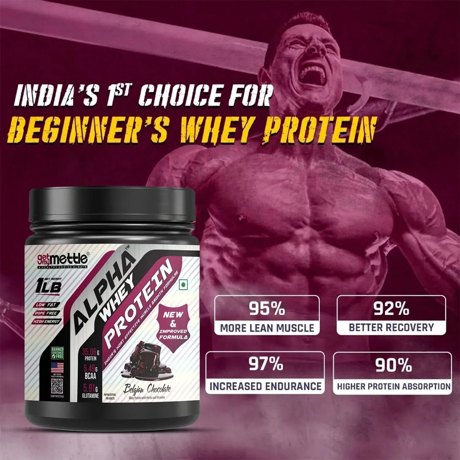 GetmyMettle Alpha Whey Protein 1Lb - Image 4