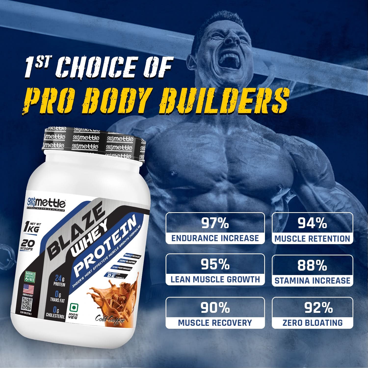 GetmyMettle Blaze Whey Protein 1 Kg - Image 4