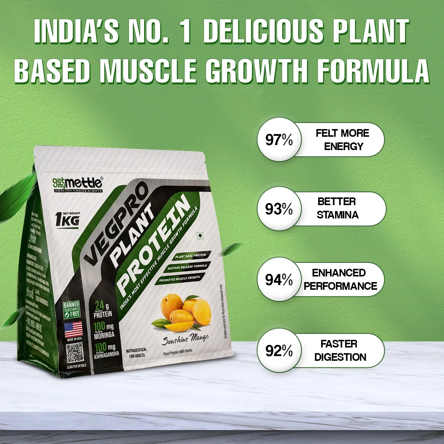 GetmyMettle Veg Pro | Plant Protein 24g - Image 16