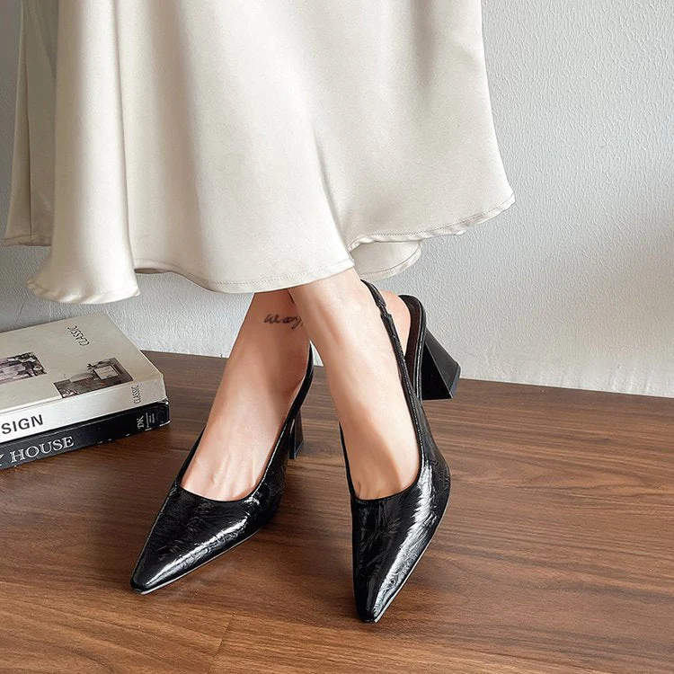 Gia Sling Back Block Heels - Image 11