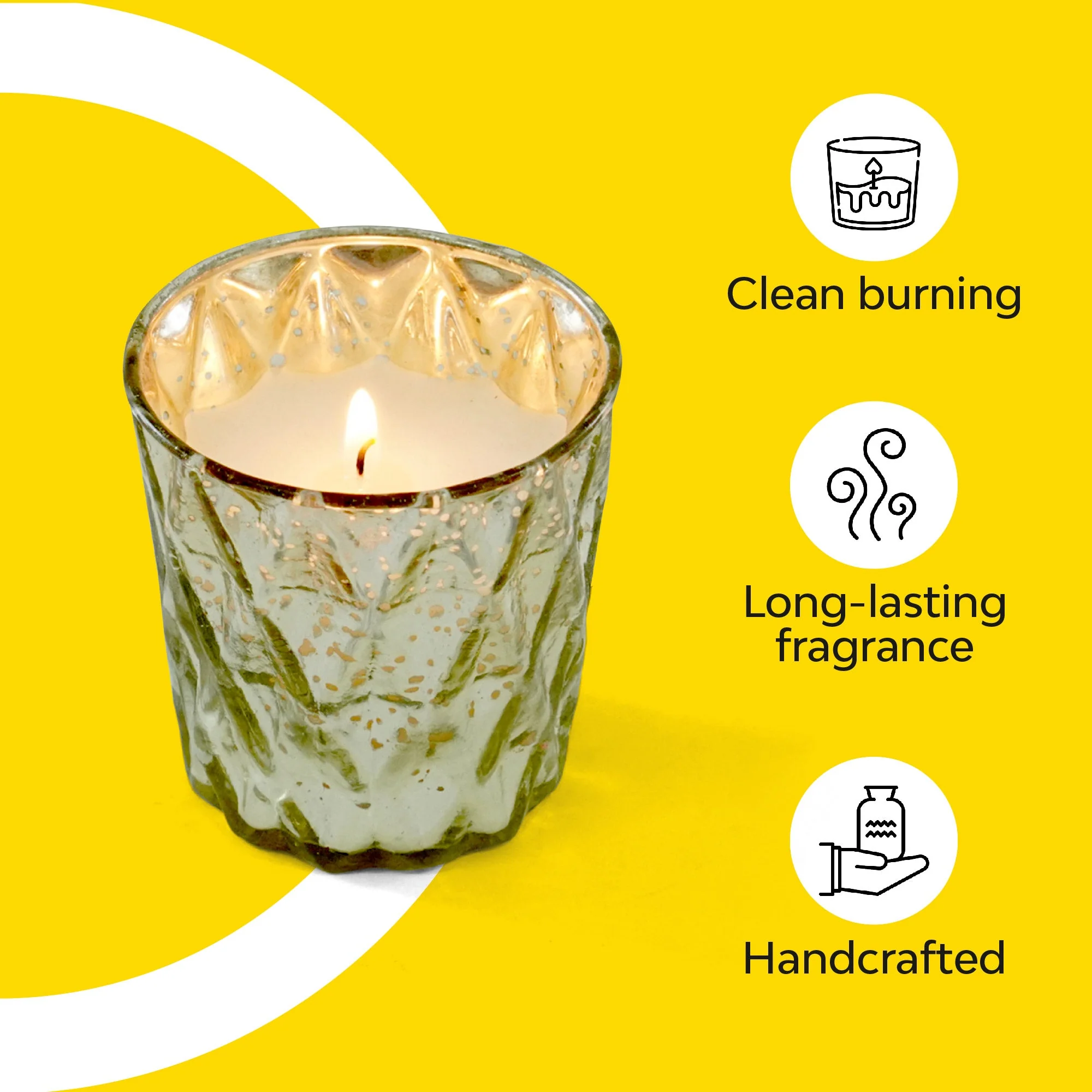 Gilded Diamond Glass Candle - Image 6