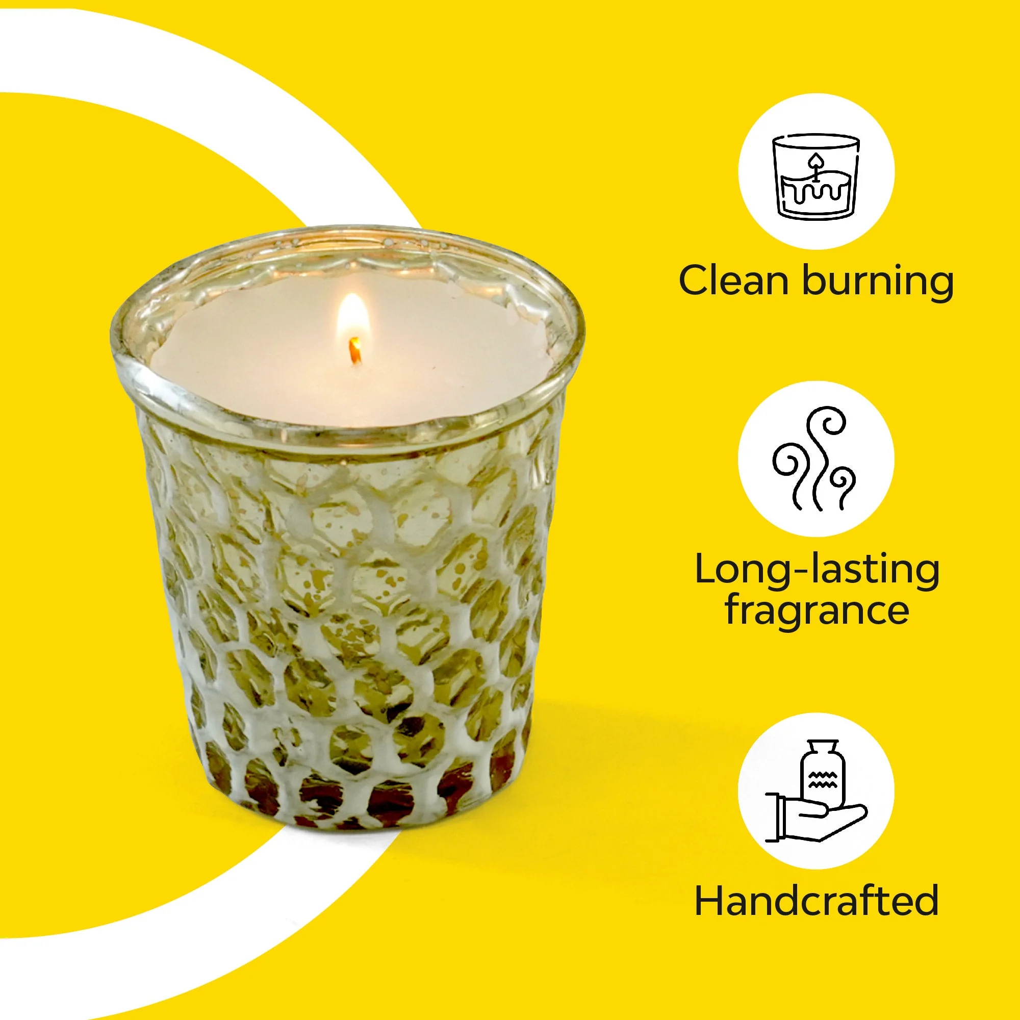 Gilded Honeycomb Glass Candle - Image 7