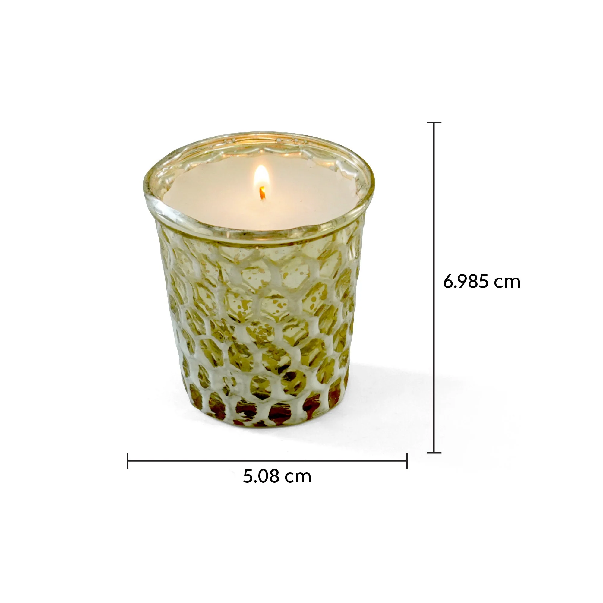 Gilded Honeycomb Glass Candle - Image 9