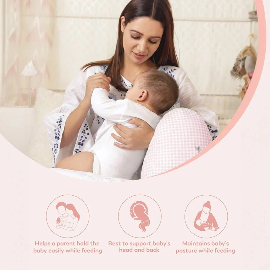 Gingham Milk Boss Feeding Support Pillow - Image 3