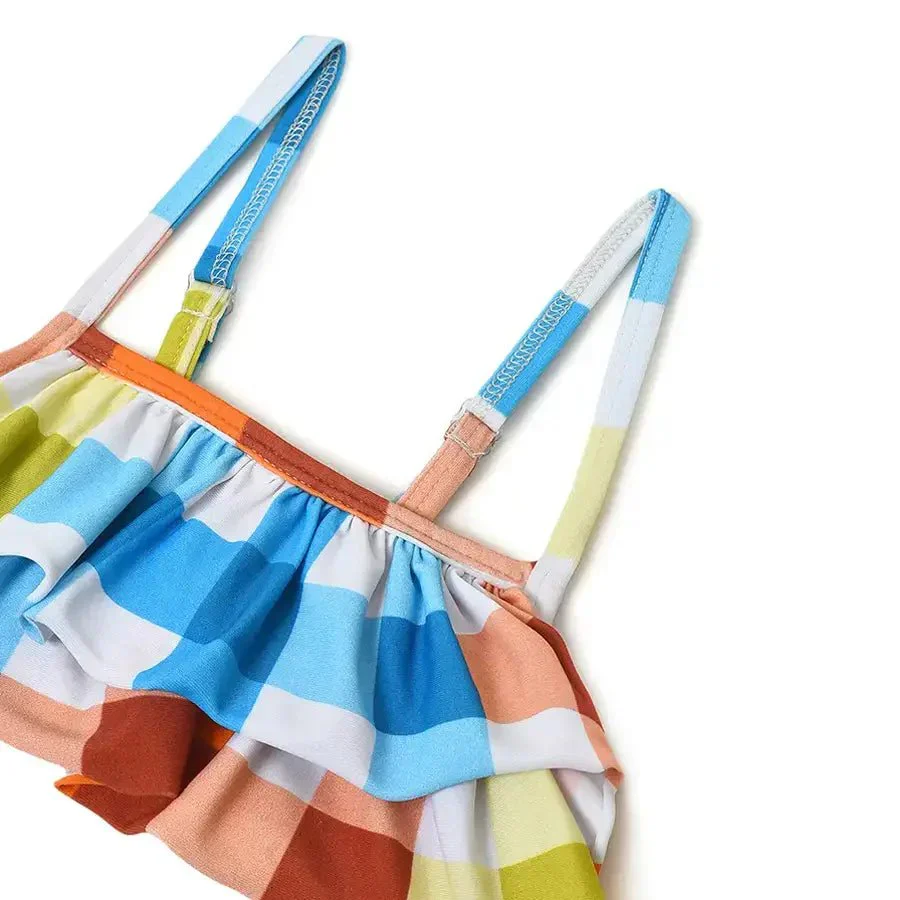 Girls Ruffled Two Pieces Swimsuit - Image 3