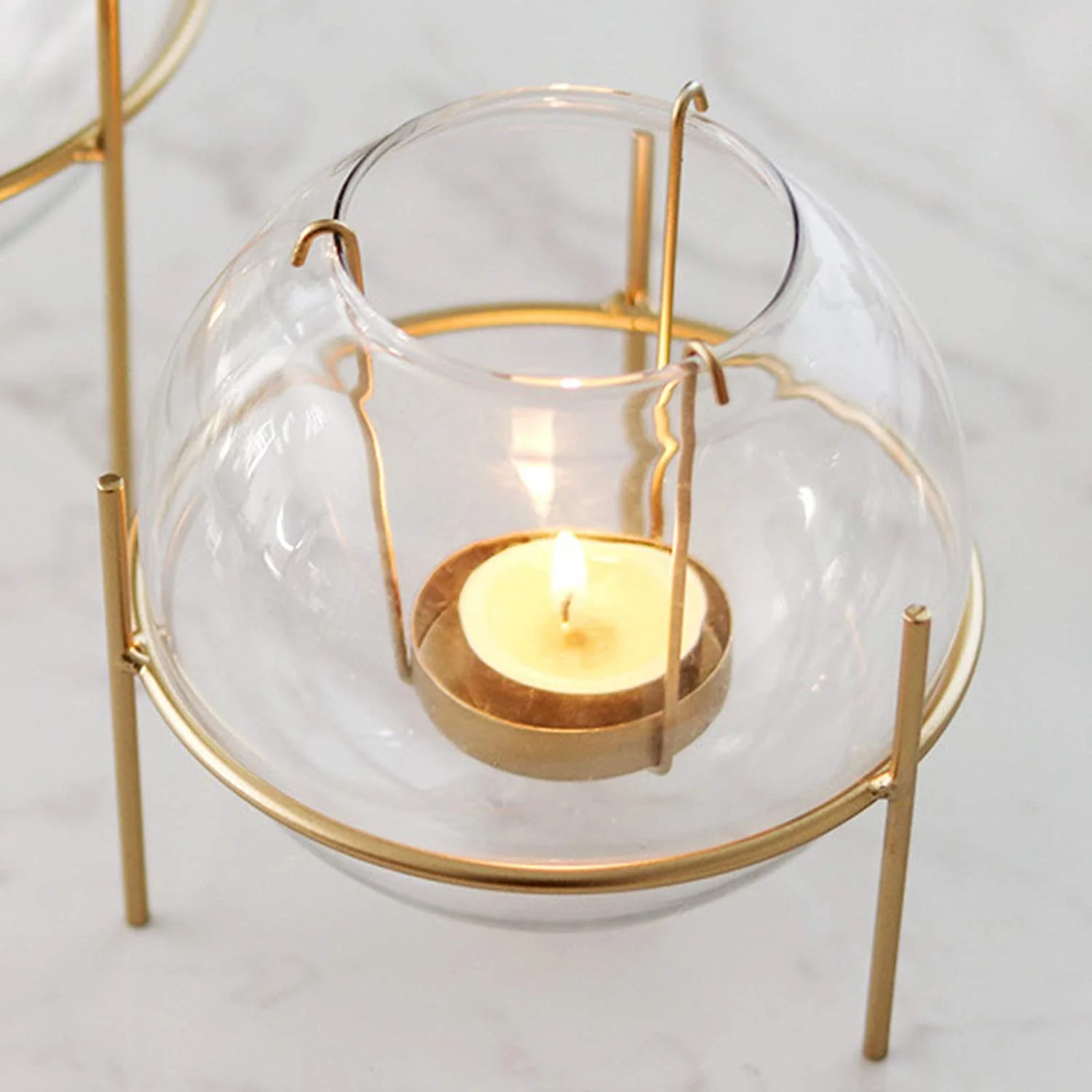 Glass Bowl T-light Candle Holder - Image 7