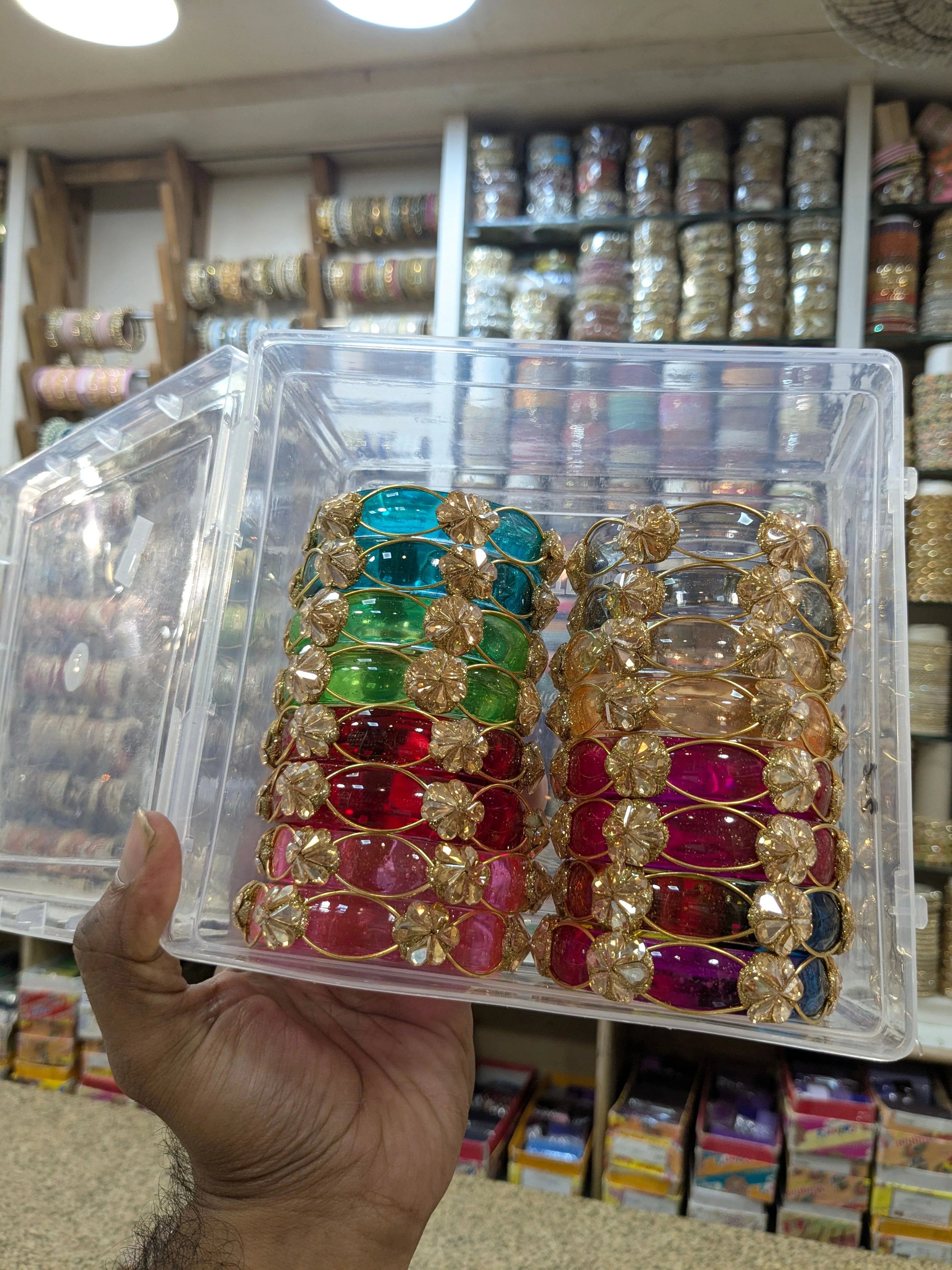 Glass flower kada