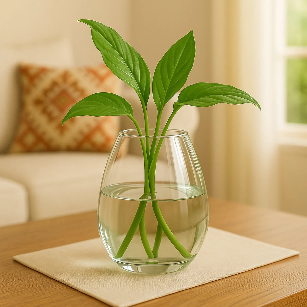 Glass Vase for Flowers & Décor – Clear Egg Shape | Transparent