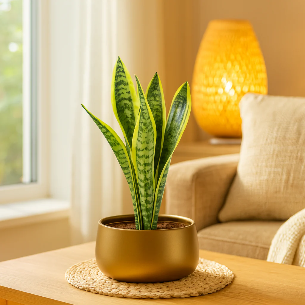 Gleam & Green: Zoe Gold Metal Pot by Ecofynd