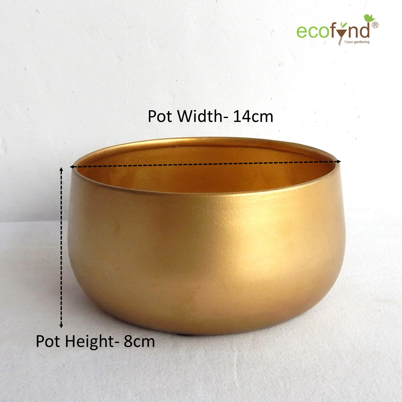 Gleam & Green: Zoe Gold Metal Pot by Ecofynd - Image 5