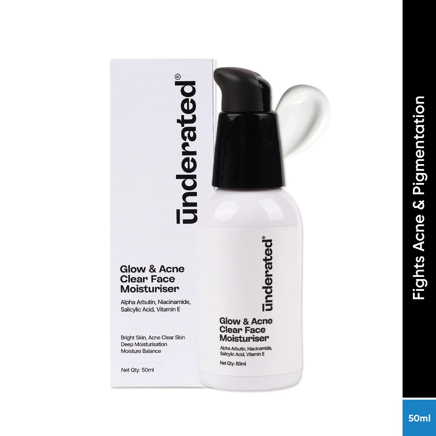 Glow and Acne Clear Face Moisturiser - 50g | Reduces Pimples and Provides Glow