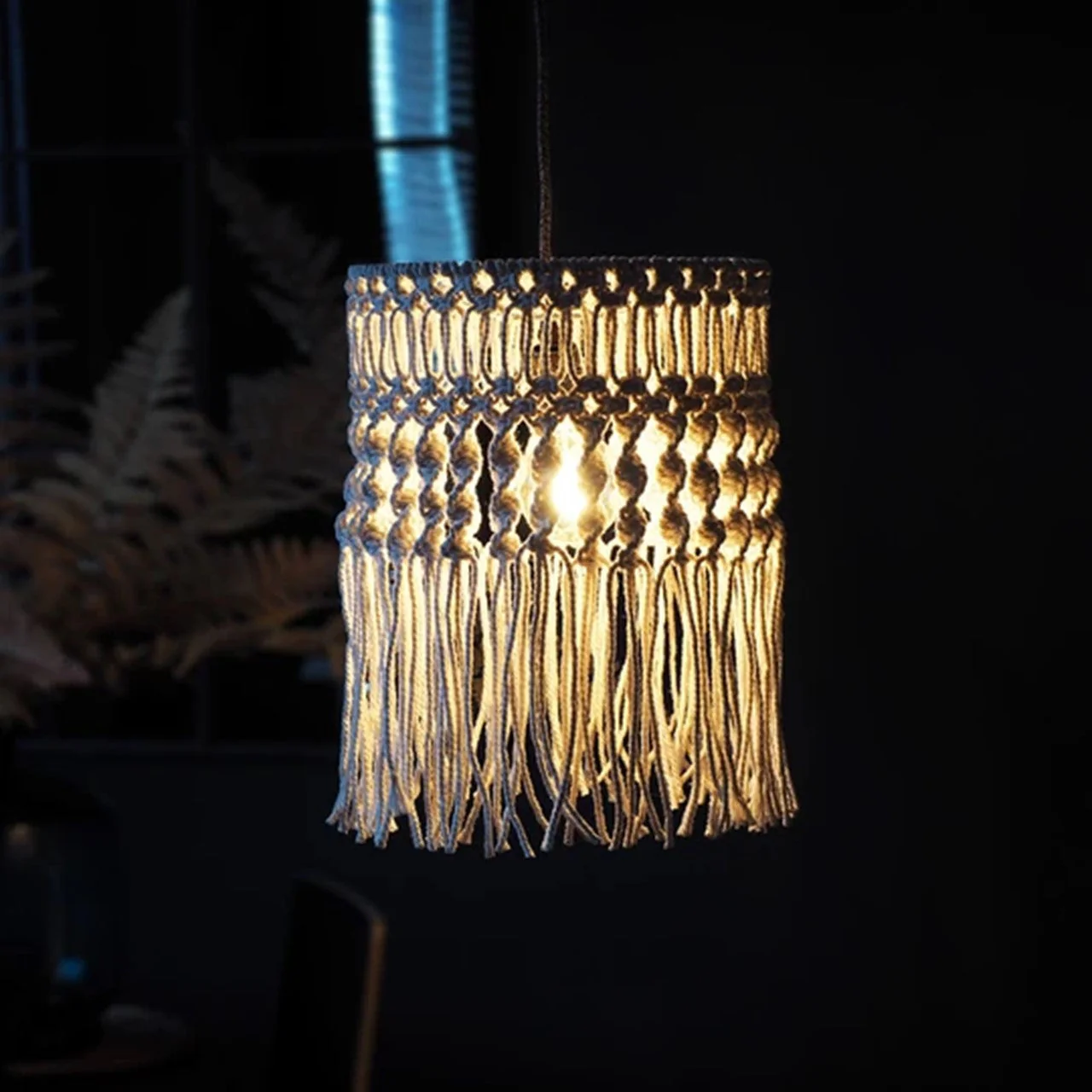 Glow & Flow – Boho Macrame Lampshade by Ecofynd - Image 2
