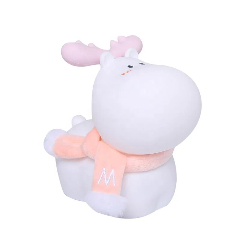 GlowDeer: Adorable Reindeer LED Silicone Night Lamp with Rechargeable Touch Control for Cozy Room Décor - Image 2
