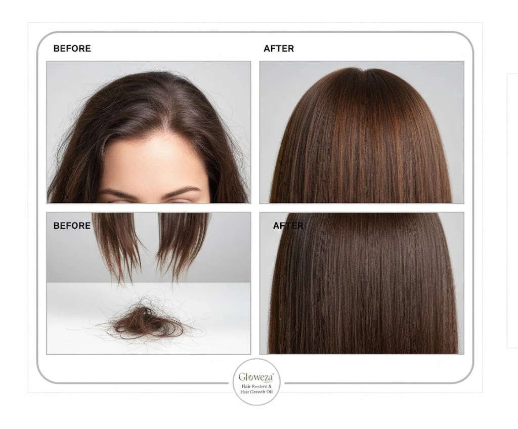 Gloweza Hair Oil for Hair Growth and Fall Control, Ayurvedic, Tea Tree Scent - 100ml - Image 3